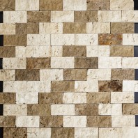 Mozaic Travertin -  Classic Noce Cioplit